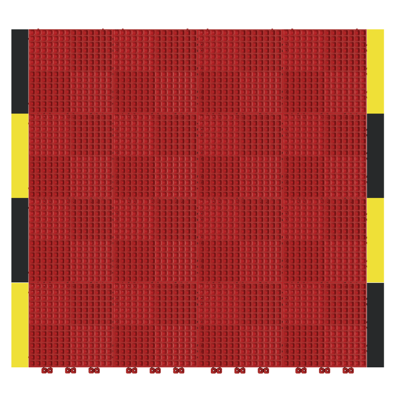 Versoflor Industrial Upflor Tiles - 1.2m Walkway Kit - Hazard Red Custom Bundle Versoflor