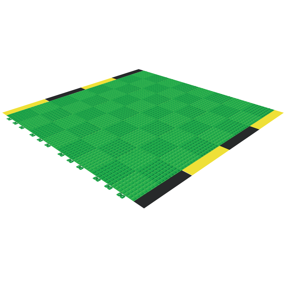 Versoflor Industrial Upflor Tiles - 1.2m Walkway Kit - Safety Green Custom Bundle Versoflor