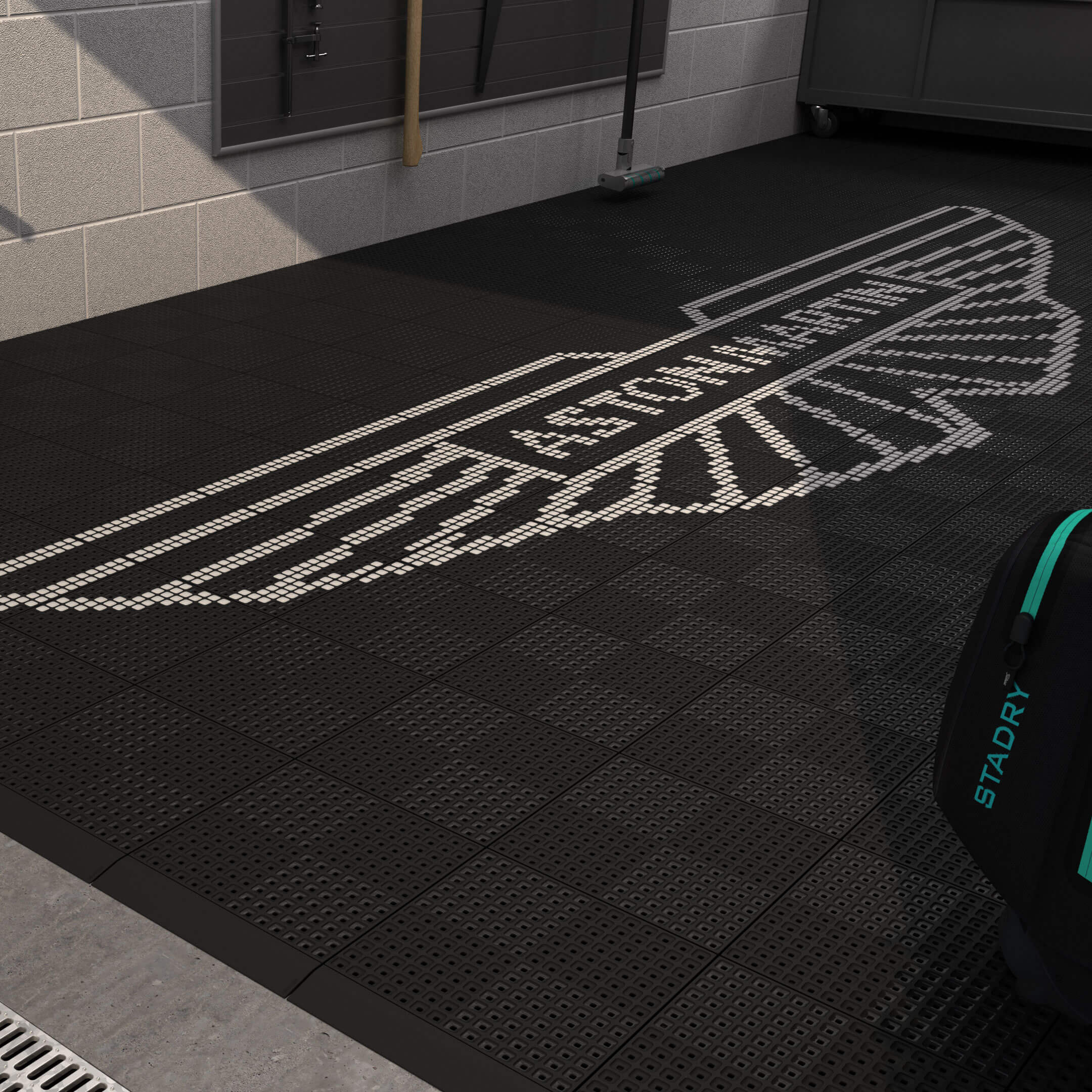 Aston Style Garage Floor Graphics Kit | Versoflor mosaic kits Versoflor