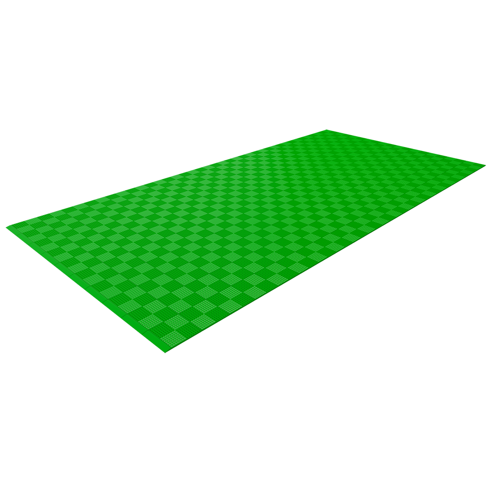 Single Colour - Full Garage Pack Kit of Upflor® Garage Flooring Pack Versoflor Single Garage - No LEDs Bright Green