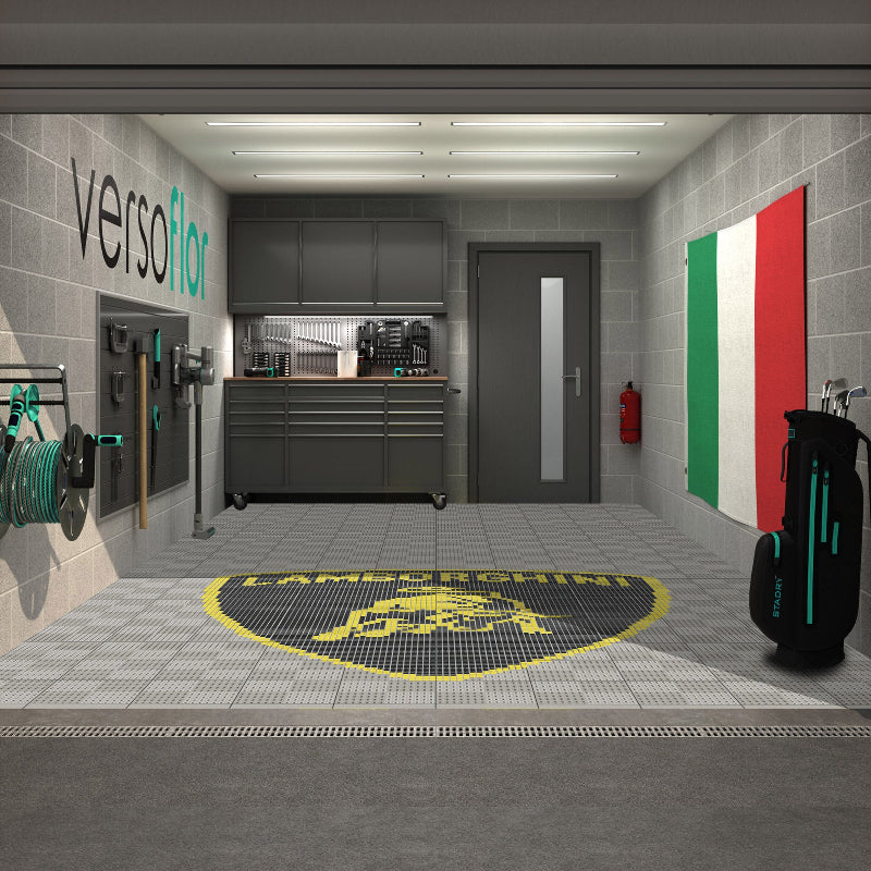 Lamborghini Style Garage Floor Graphics Kit | Versoflor mosaic kits Versoflor