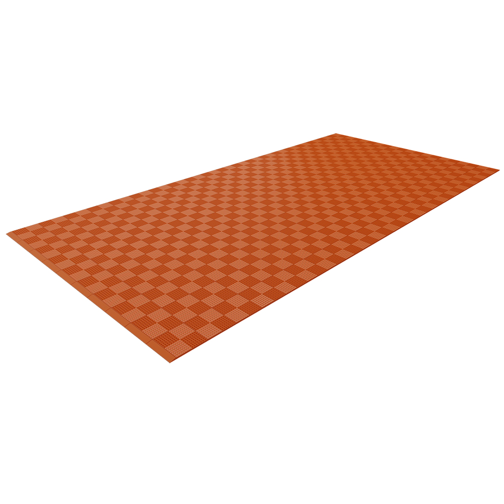 Single Colour - Full Garage Pack Kit of Upflor® Garage Flooring Pack Versoflor Single Garage - No LEDs Pumpkin Orange