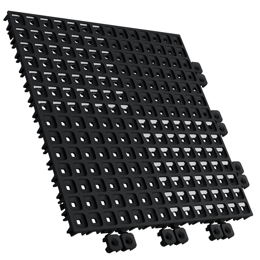 UPFLOR® - Interlocking Floor Tiles Tiles - Upflor Versoflor Charcoal Black