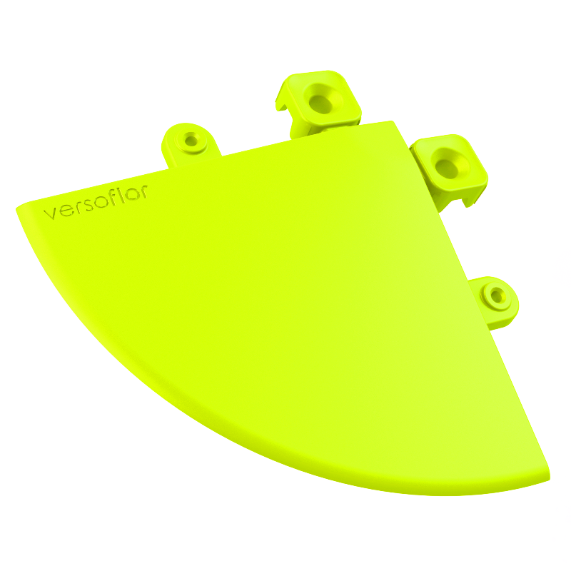 Garage Flooring Corner Ramp 100mm | Versoflor Edges and Corners Versoflor Neon Yellow