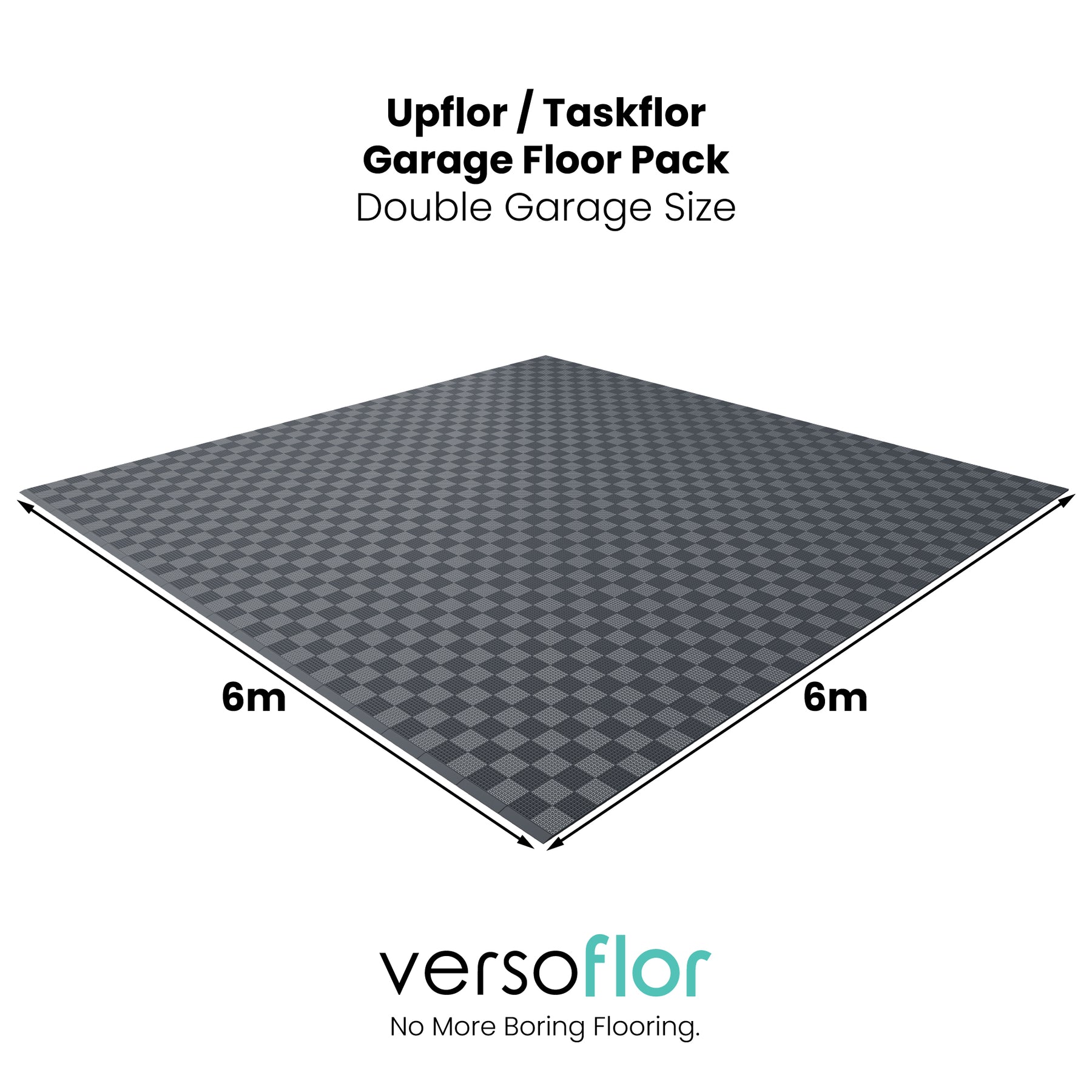 Single Colour - Full Garage Pack Kit of Upflor® Garage Flooring Pack Versoflor