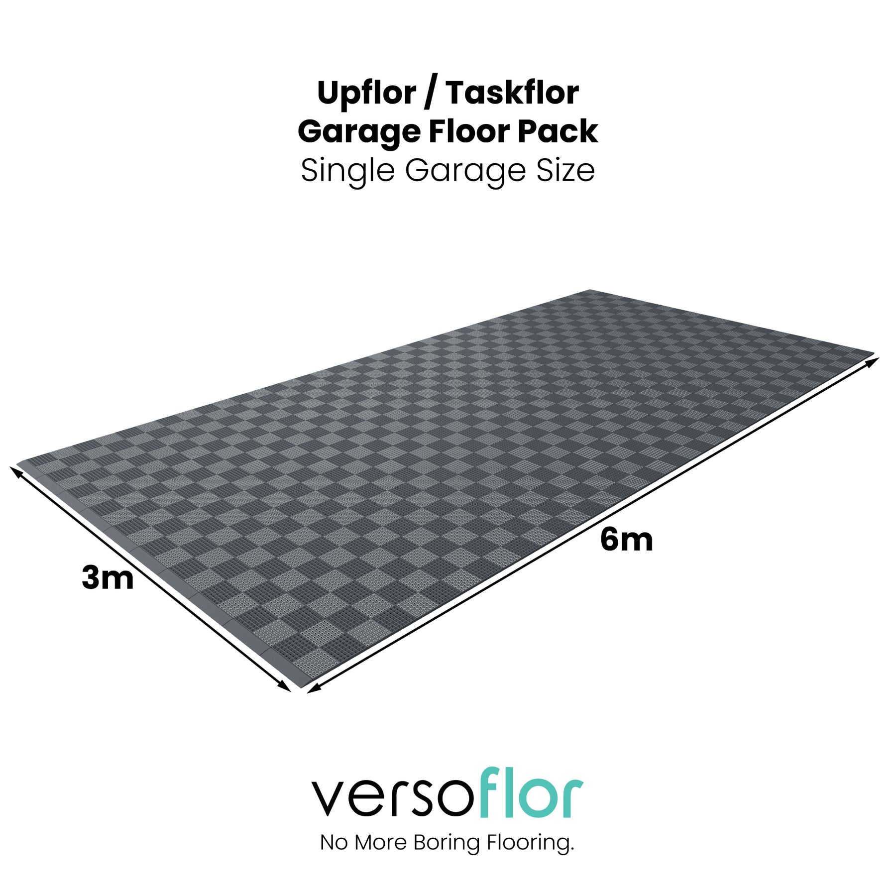 Single Colour - Full Garage Pack Kit of Upflor® Garage Flooring Pack Versoflor