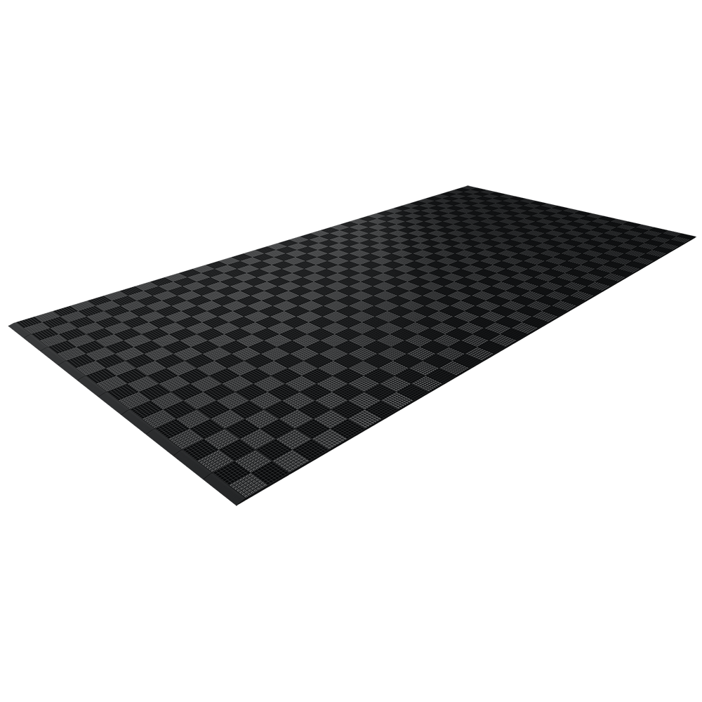 Single Colour - Full Garage Pack Kit of Upflor® Garage Flooring Pack Versoflor Single Garage - No LEDs Charcoal Black
