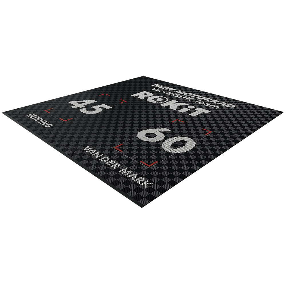 Shaun Muir Racing - Michael van der Mark and Scott Redding - Double Garage Floor Pack Garage Flooring Pack Versoflor 6x6m Double Garage with LEDs