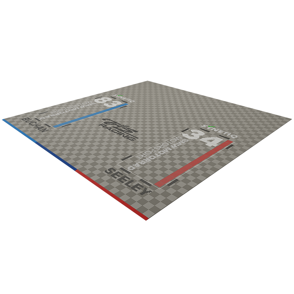 Synetiq BMW TAS Racing - Danny Buchan Alastair Seeley - Double Garage Floor Pack Garage Flooring Pack Versoflor 6x6m Double Garage with LEDs  