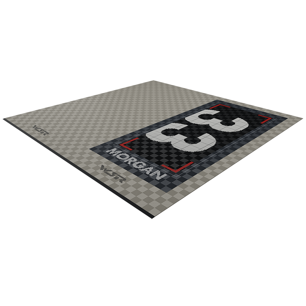 West Surrey Racing - Adam Morgan - Garage Floor Pack Garage Flooring Pack Versoflor Double Garage with LEDs