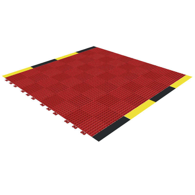 Versoflor Industrial Upflor Tiles - 1.2m Walkway Kit - Hazard Red Custom Bundle Versoflor