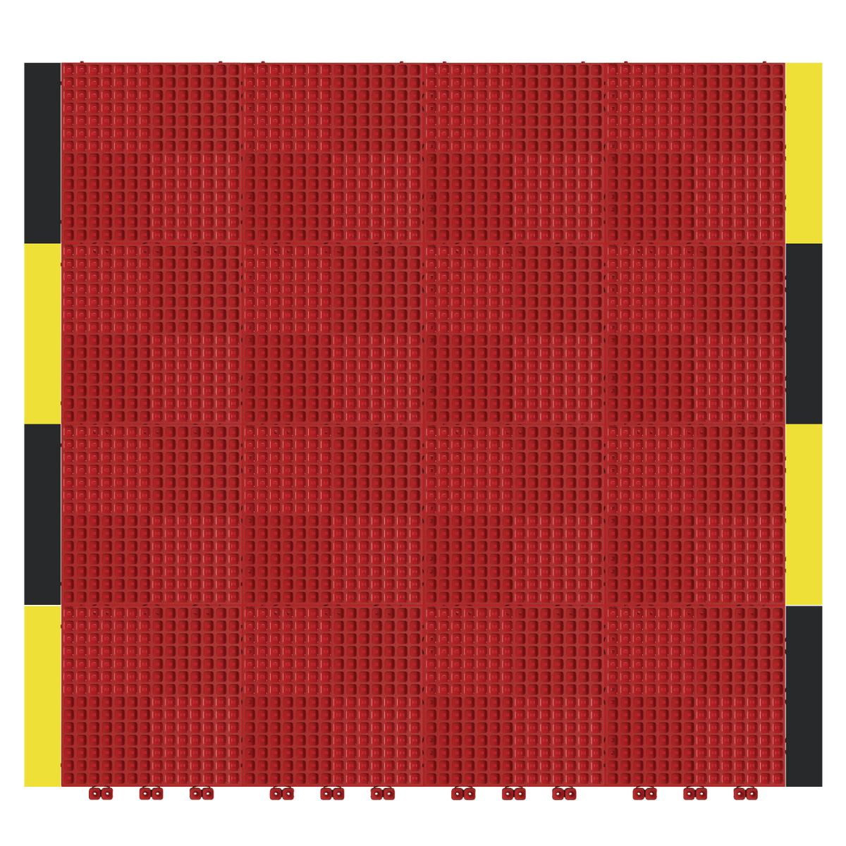 Versoflor Industrial Upflor Tiles - 1.2m Walkway Kit - Hazard Red Custom Bundle Versoflor