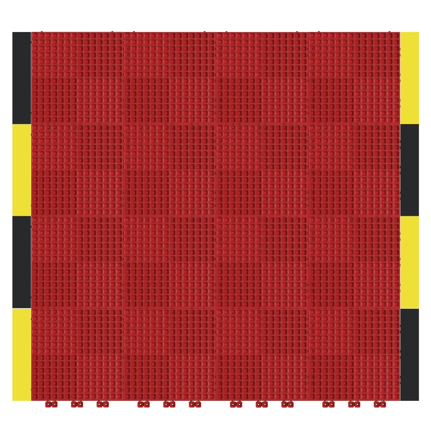 Versoflor Industrial Upflor Tiles - 1.2m Walkway Kit - Hazard Red Custom Bundle Versoflor