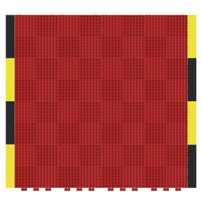 Versoflor Industrial Upflor Tiles - 1.2m Walkway Kit - Hazard Red Custom Bundle Versoflor
