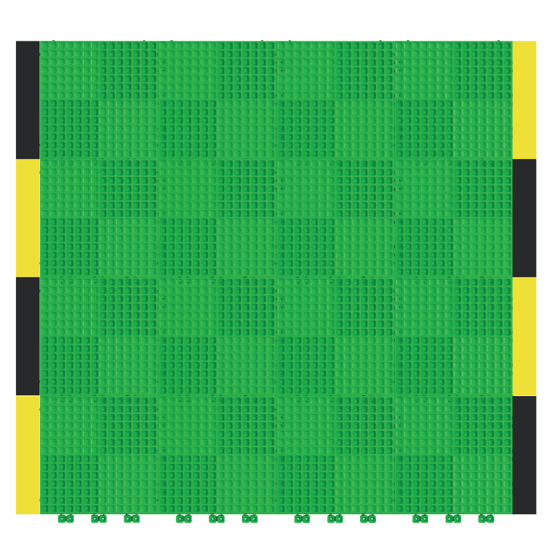 Versoflor Industrial Upflor Tiles - 1.2m Walkway Kit - Safety Green Custom Bundle Versoflor