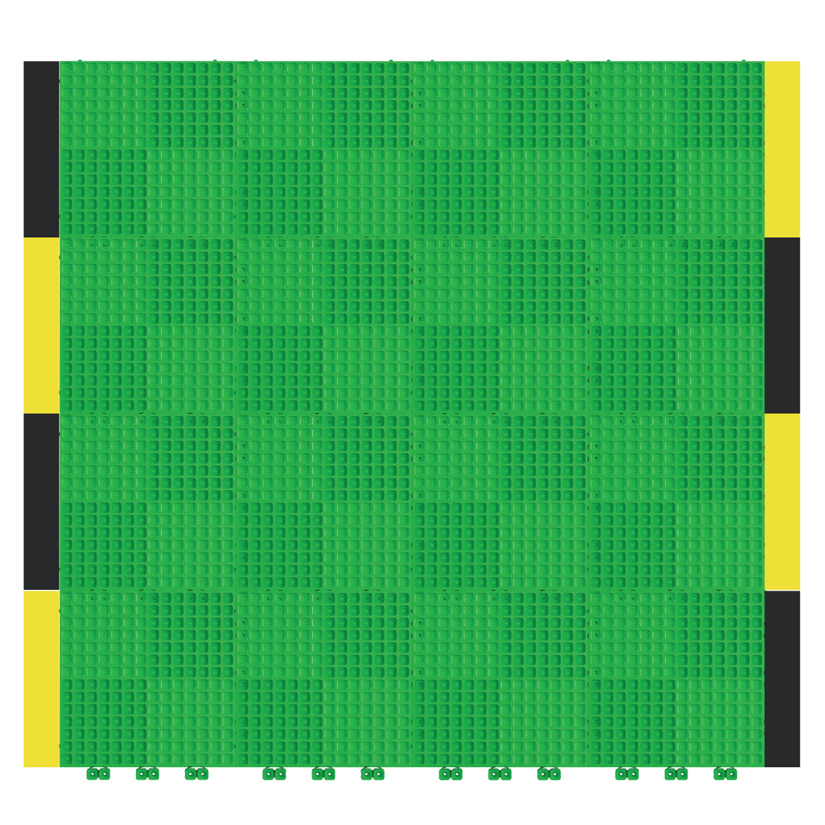 Versoflor Industrial Upflor Tiles - 1.2m Walkway Kit - Safety Green Custom Bundle Versoflor