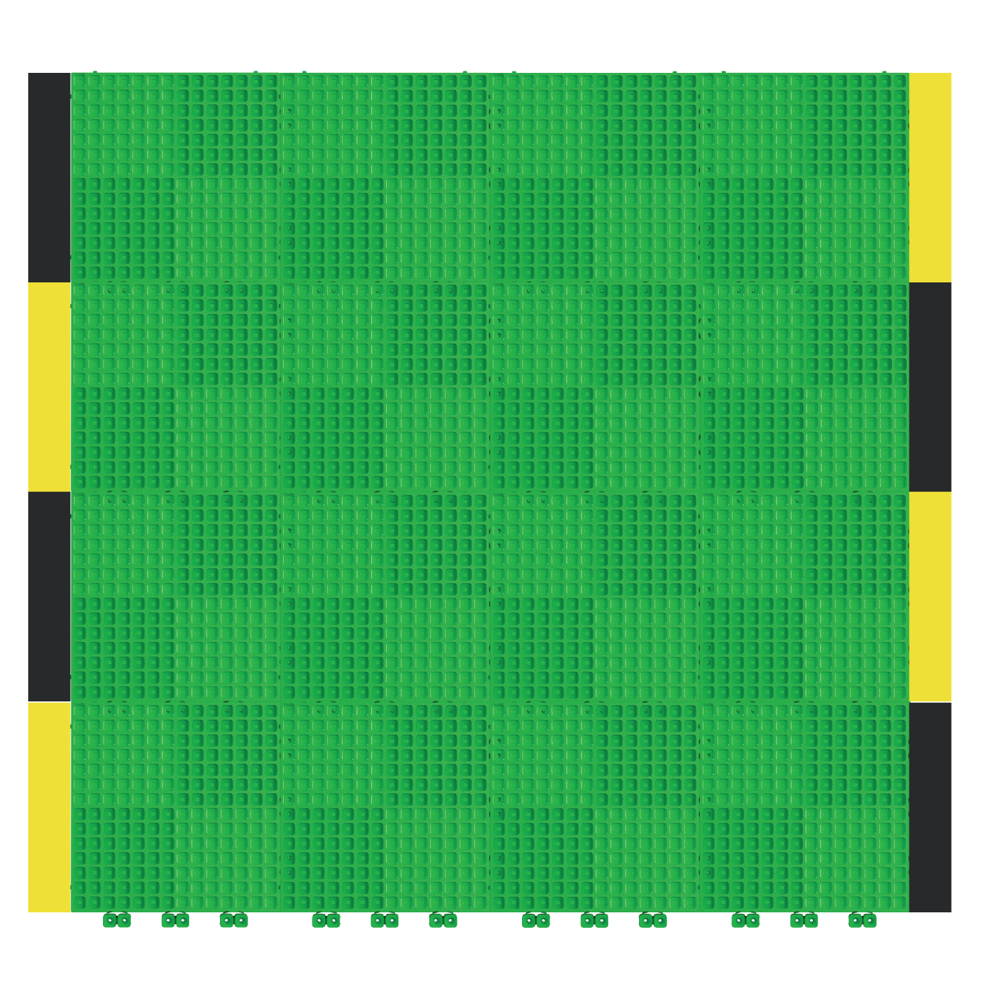 Versoflor Industrial Upflor Tiles - 1.2m Walkway Kit - Safety Green Custom Bundle Versoflor