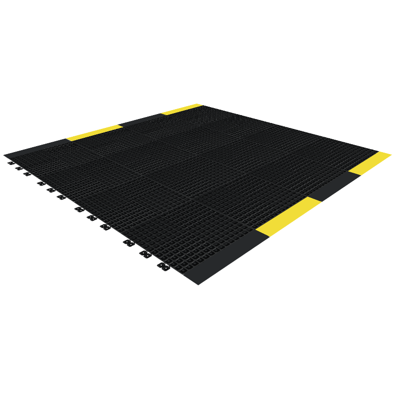 Versoflor Industrial Upflor Tiles - 1.2m Walkway Kit - Utility Black Custom Bundle Versoflor