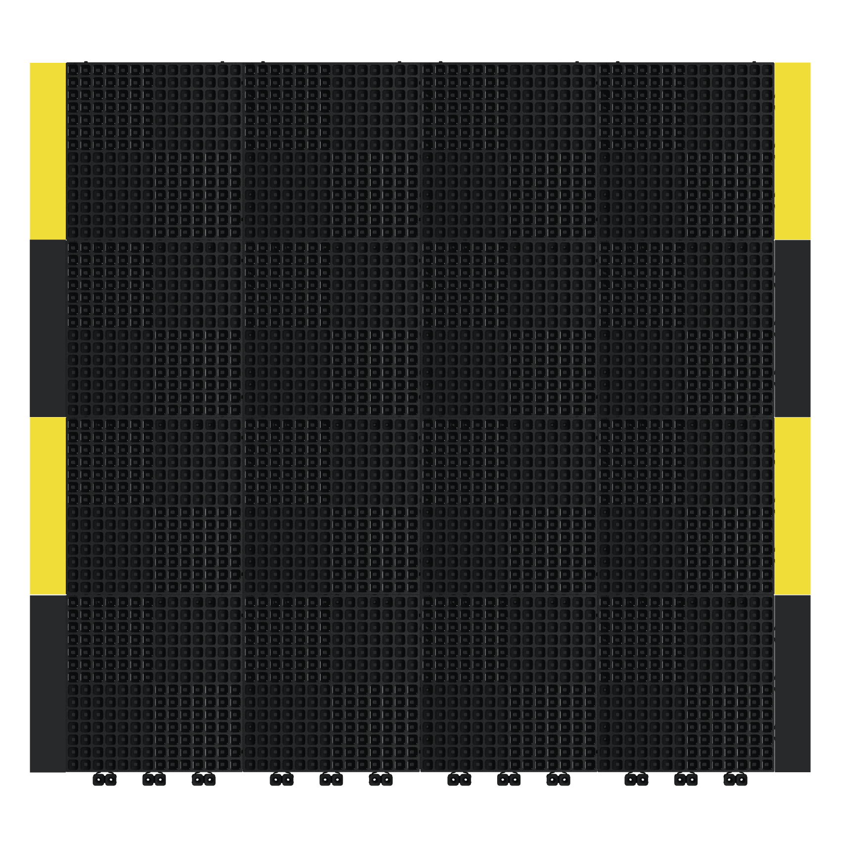 Versoflor Industrial Upflor Tiles - 1.2m Walkway Kit - Utility Black Custom Bundle Versoflor