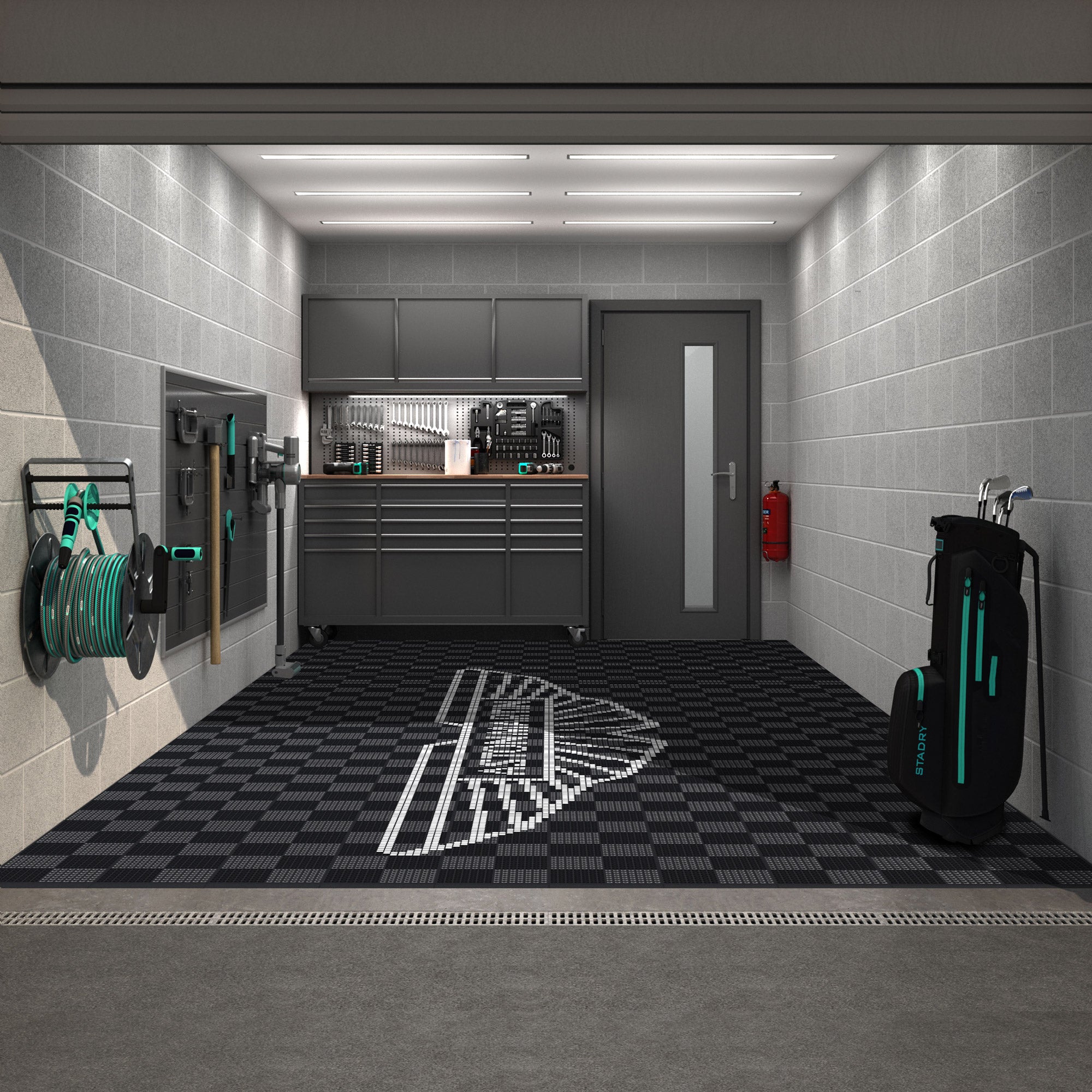 Aston Martin Style Graphics Upgrade Kit for your Garage Floor mosaic kits Versoflor