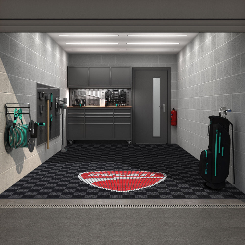 Ducati Style Garage Floor Graphics Kit Large | Versoflor mosaic kits Versoflor
