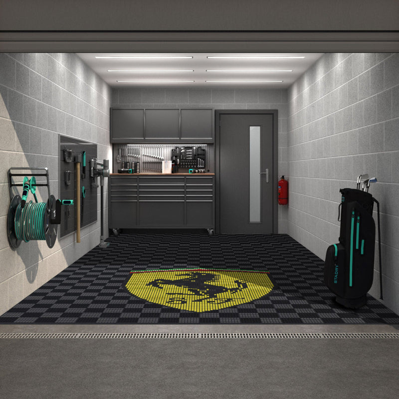 Ferrari Style Garage Floor Graphics Kit | Versoflor mosaic kits Versoflor