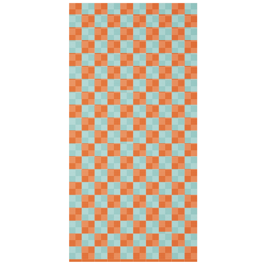 Light Green / Pumpkin Orange - Chequered Full Garage Pack Kit of Upflor® Garage Flooring Pack Versoflor   