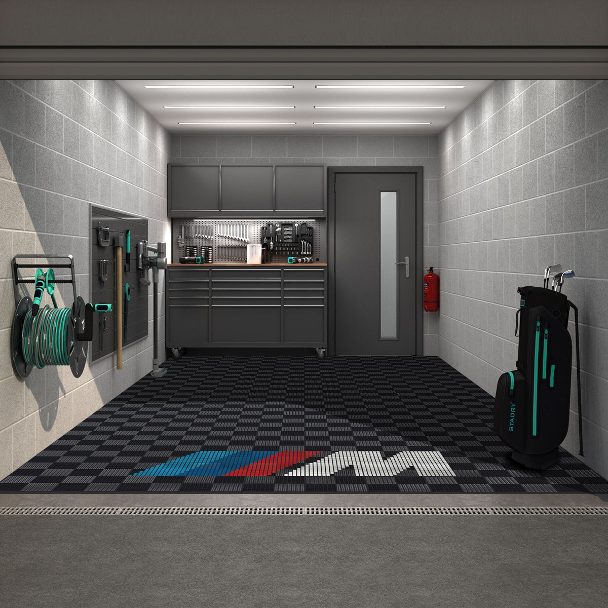 M Series Style Graphics Upgrade Kit for your Garage Floor