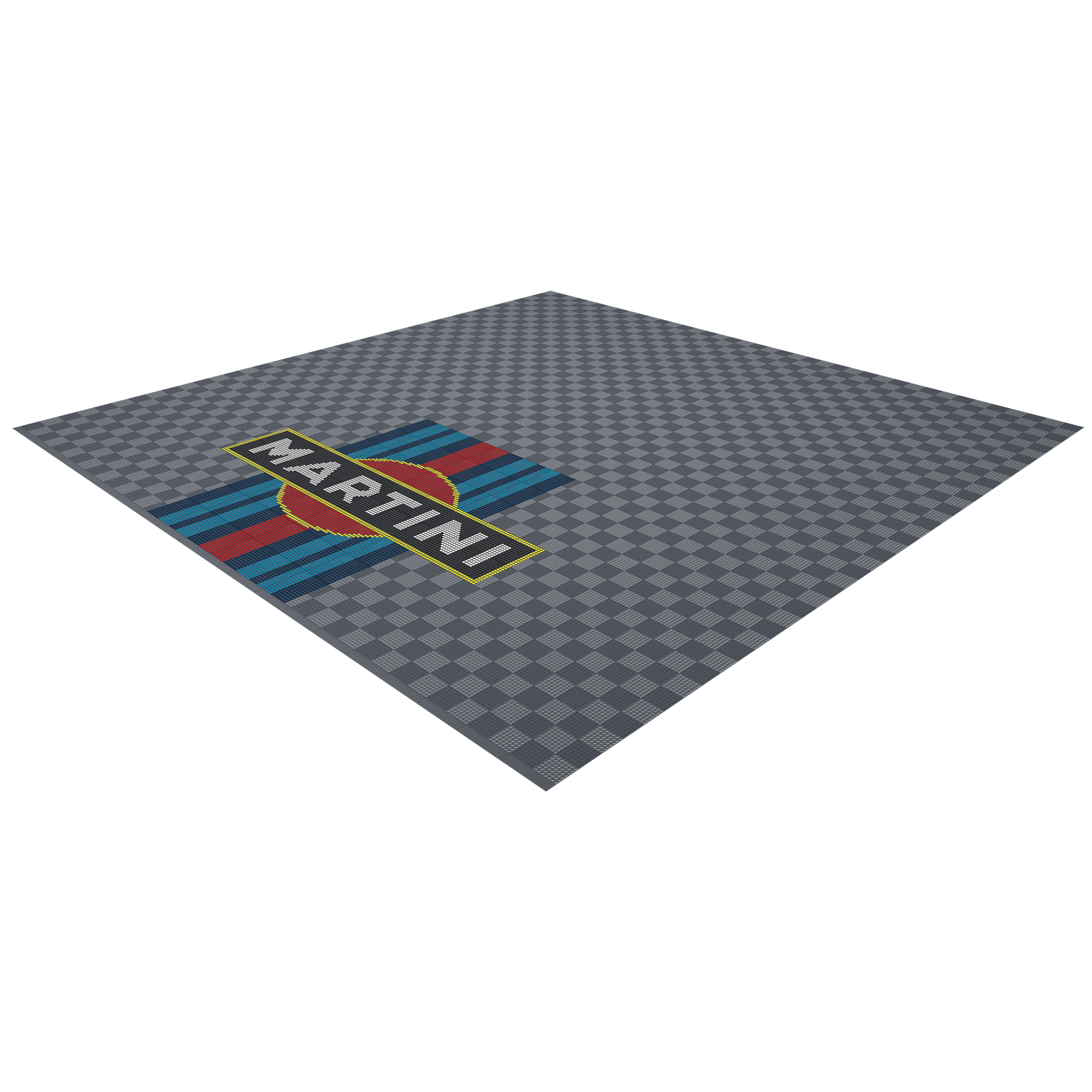 Classic Martini Racing Style Double Garage Floor Design Bundle Versoflor