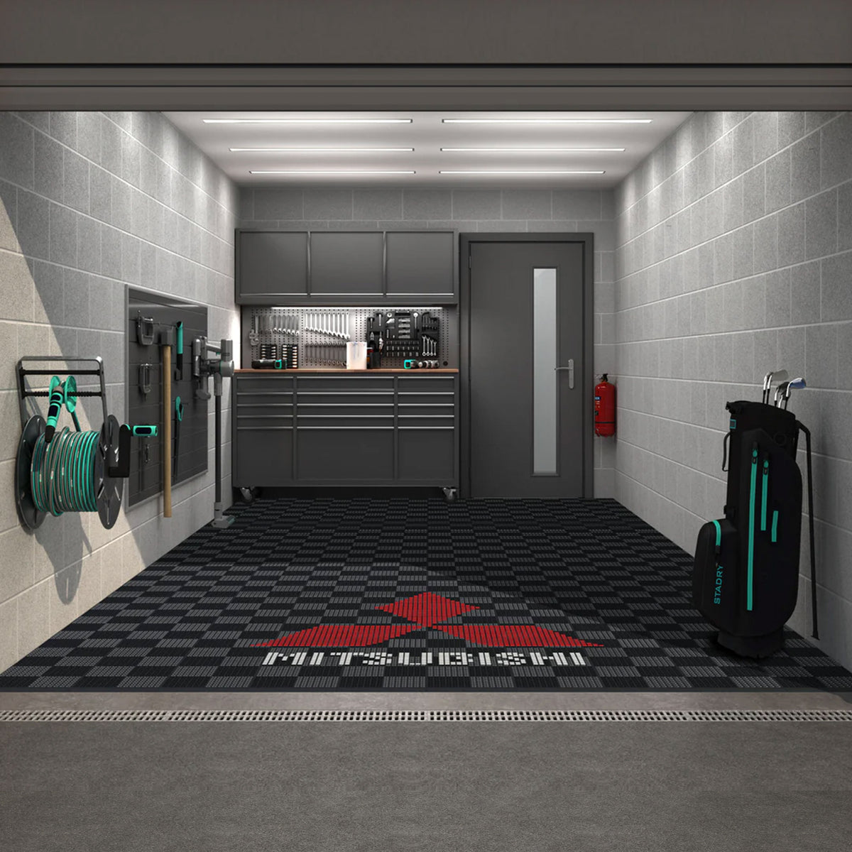 Mitsubishi Style Graphics Upgrade Kit for your Garage Floor