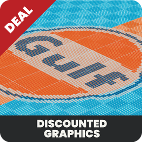 Gulf McQueen Style Single Garage Design with Front Edges and Wheel Stops Bundle Versoflor