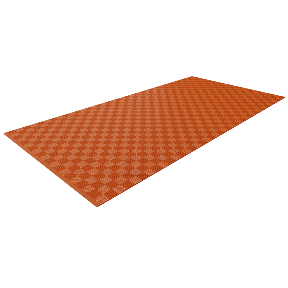 Single Colour - Full Garage Pack Kit of Upflor® Garage Flooring Pack Versoflor Single Garage - No LEDs Pumpkin Orange 