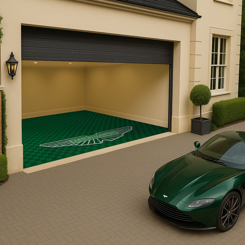 Versoflor UPFLOR Floor Tile Double Garage Floor Kit: Racing Green Aston Martin Bundle Versoflor