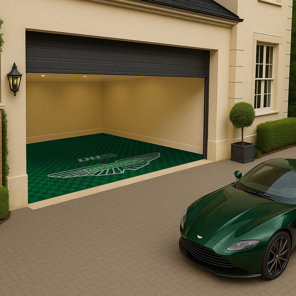 Versoflor UPFLOR Floor Tile Double Garage Floor Kit: Racing Green Aston Martin Bundle Versoflor
