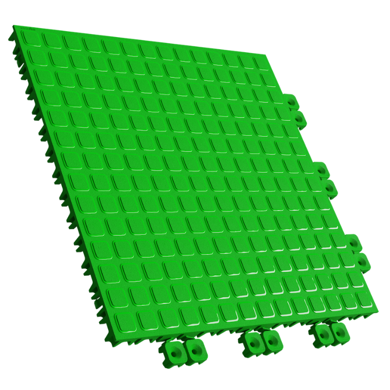 Taskflor Non Vented Garage Floor Tile | Versoflor Tiles - Taskflor Versoflor Bright Green