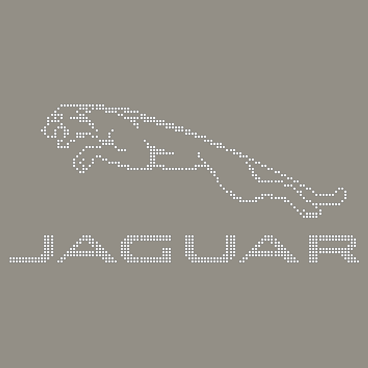 Mosaic Kit - Jaguar Design - 8x4 Tiles mosaic kits Versoflor   