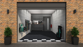 Full Garage Kit of Versoflor Upflor with finish line design Garage Flooring Pack Versoflor