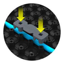 Use the channels underneath to route cabling or add LED strips