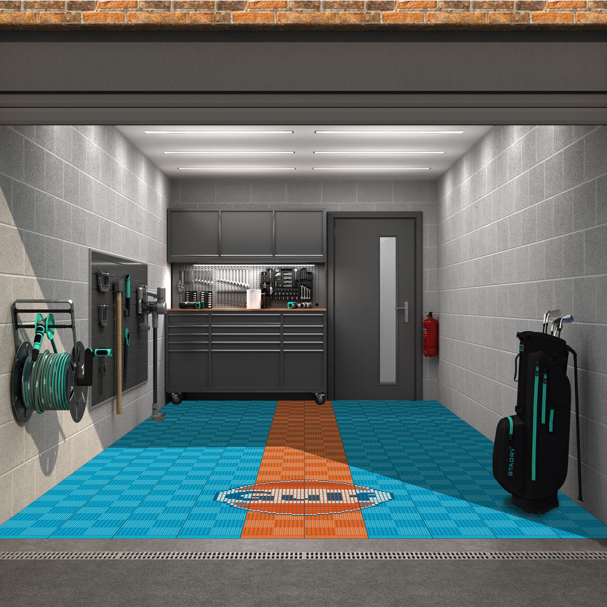 Versoflor UPFLOR Floor Tile Garage Floor Kit: McQueen Style1 Bundle Versoflor