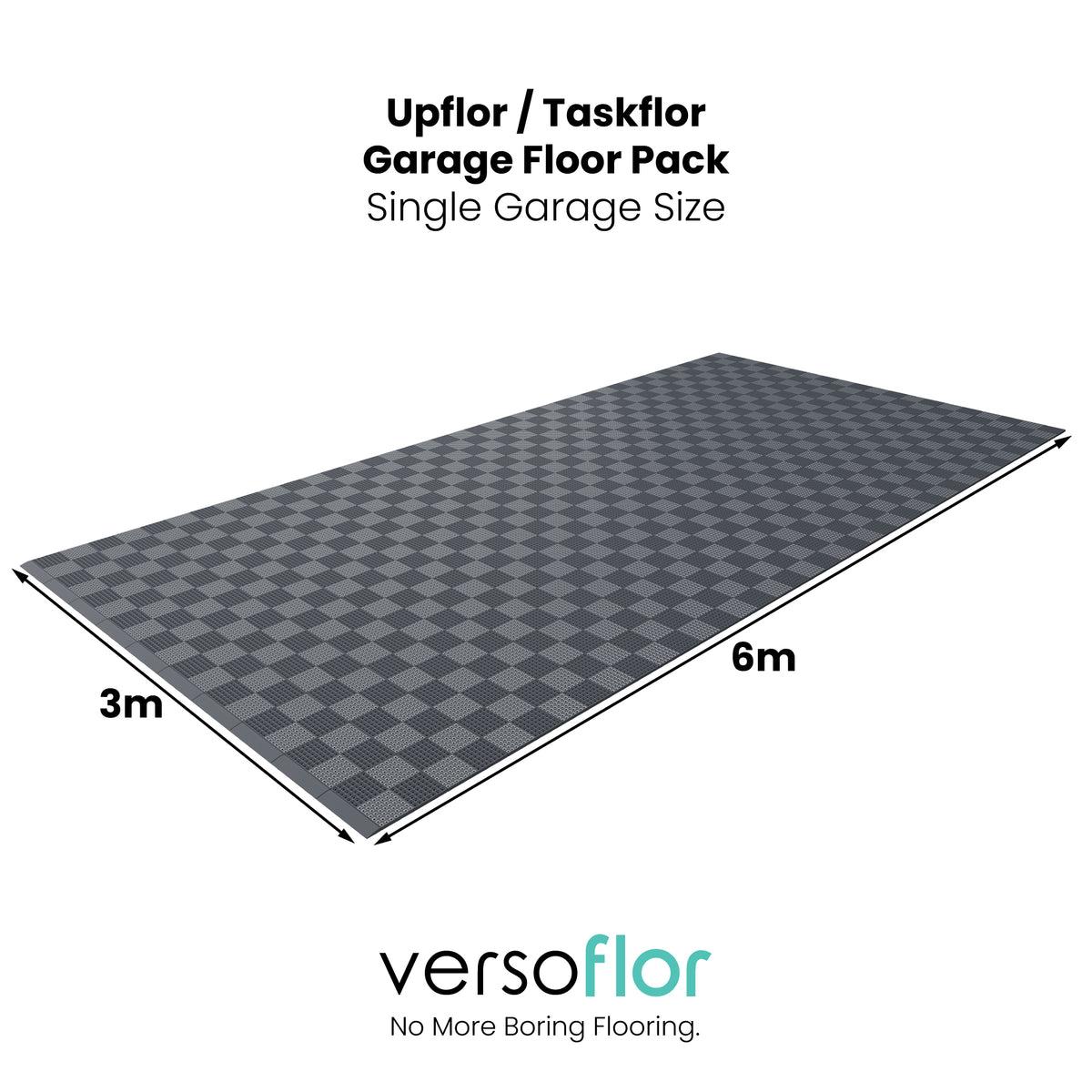 Single Colour - Full Garage Pack Kit of Upflor® Garage Flooring Pack Versoflor   