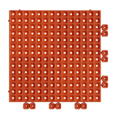 UPFLOR® - Interlocking Floor Tile Pumpkin Orange (pack of 9) Tiles - Upflor versoflor-ltd Default Title  